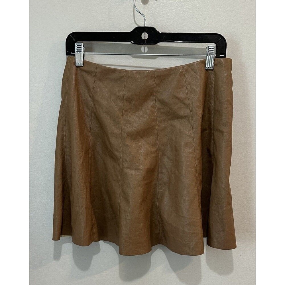 House Of Harlow 1960 Faux Leather Skirt Caramel Size Small